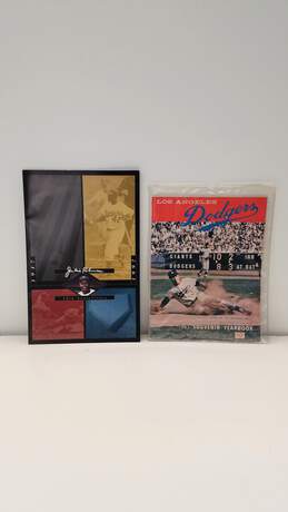 Lot of Jackie Robinson Collectibles and a Vintage L.A. Dodgers 1963 Souvenir Year Book alternative image