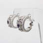 Judith Ripka Sterling Silver Amethyst CZ Accent Earrings - 15.9g image number 2