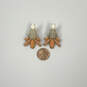 Designer J. Crew Crystal Cut Stone Nude Statement Embellished Drop Earrings image number 1