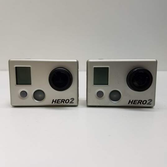 GoPro HERO2 Action Camera Lot of 2 with Accessories image number 1
