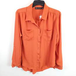 New York & Company Women Orange Blouse L NWT