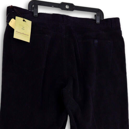 NWT Mens Blue Corduroy Pockets Regular Fit Straight Leg Ankle Pants Size 42 image number 3