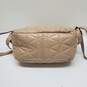 Michael Kors Viviane Quilted Leather Backpack in Tan 10x11x5" image number 5