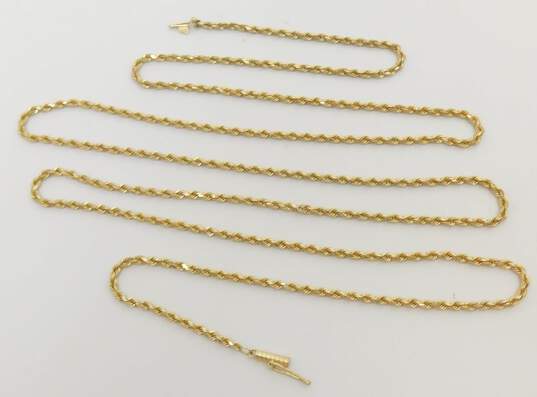 14K Yellow Gold Twisted Rope Chain Necklace 17.0g image number 5