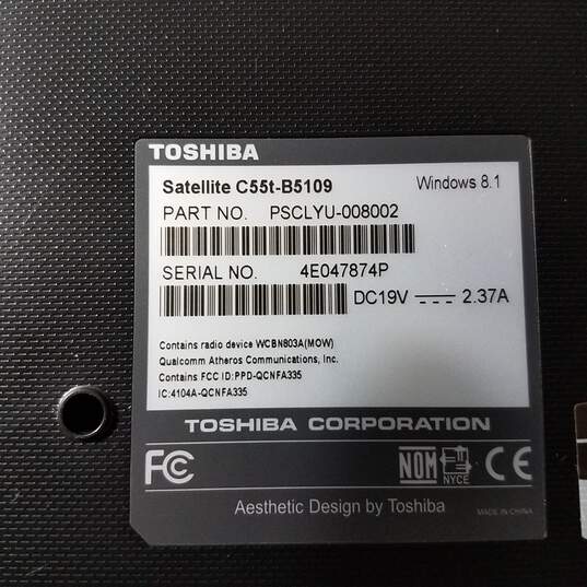 Toshiba Satellite C55T-B5109  Intel Core i3@1.7GHz Storage 750 GB Memory 4GB Screen 15.5 Inch image number 5
