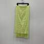 NWT Madewell Womens Neon Green Fringe Rectangle Neck Scarf One Size image number 2