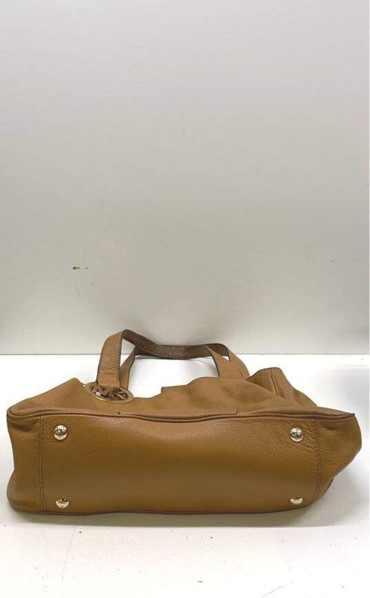 Michael Kors Fulton Tan Leather Shoulder Tote Bag image number 3