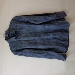 Visconti Black Blue Button Down Shirt