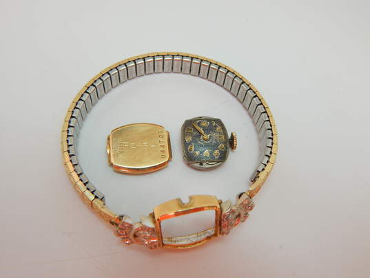 Vintage Gruen Precision 14K Yellow Gold Diamond Accent Case 17 Jewels Women's Dress Watch 17.8g image number 3