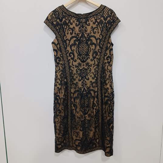 Tadashi Shoji Women's Black Lace Dress Size 14 NWT image number 2