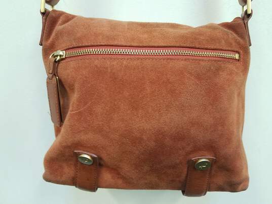 Kenneth Cole Suede Crossbody Bag Brown image number 4