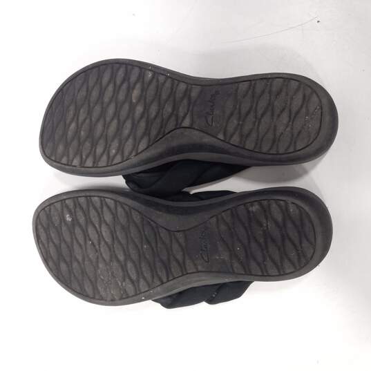Clarks Women's Black Cloudsteppers Sandals Size 8 image number 5