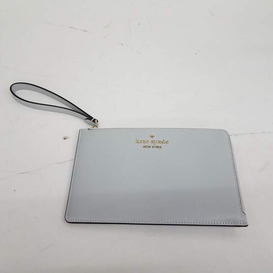 Kate Spade Grey Leather Zip Around Wallet image number 1