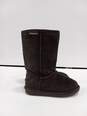 Bearpaw Women's Dark Brown Suede Shearling Boots Size 5 image number 1