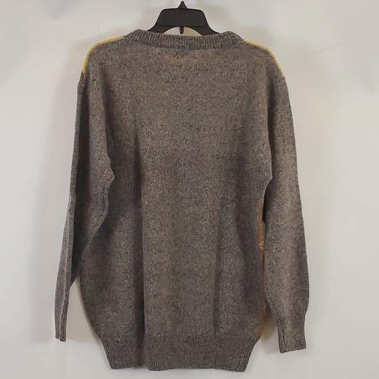 Trussardi Men Brown Plaid Sweater XL NWT image number 2