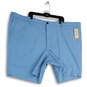 NWT Mens Blue Supreme Flex Flat Front Slash Pockets Chino Shorts Size 54 image number 3