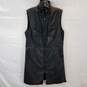 Elizabeth Roberts Long Black Zip-Up Vest Women's Size S image number 1