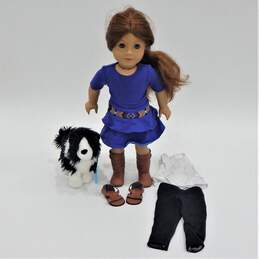 American Girl Saige Copeland 2013 GOTY Doll W/ Clothing & Dog Pet Rembrandt