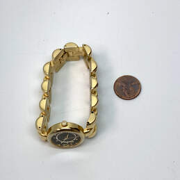 Designer Joan Rivers Classic Gold-Tone Rhinestone Black Dial Wrist Watch alternative image