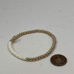 Designer J. Crew Gold-Tone White And Gold Classic Beaded Bracelet alternative image