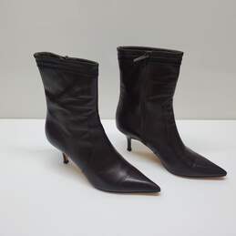 Banana Republic Leather Pointed Toe Ankle Boots Side Zip Heels Sz 7.5 alternative image