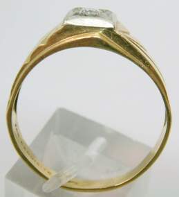 Men's Vintage 14K Yellow Gold 0.17 CT Round Diamond Ring 4.7g alternative image