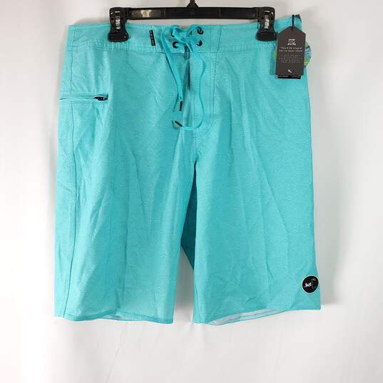 Lost Men Turquoise Shorts Sz 32 NWT image number 1