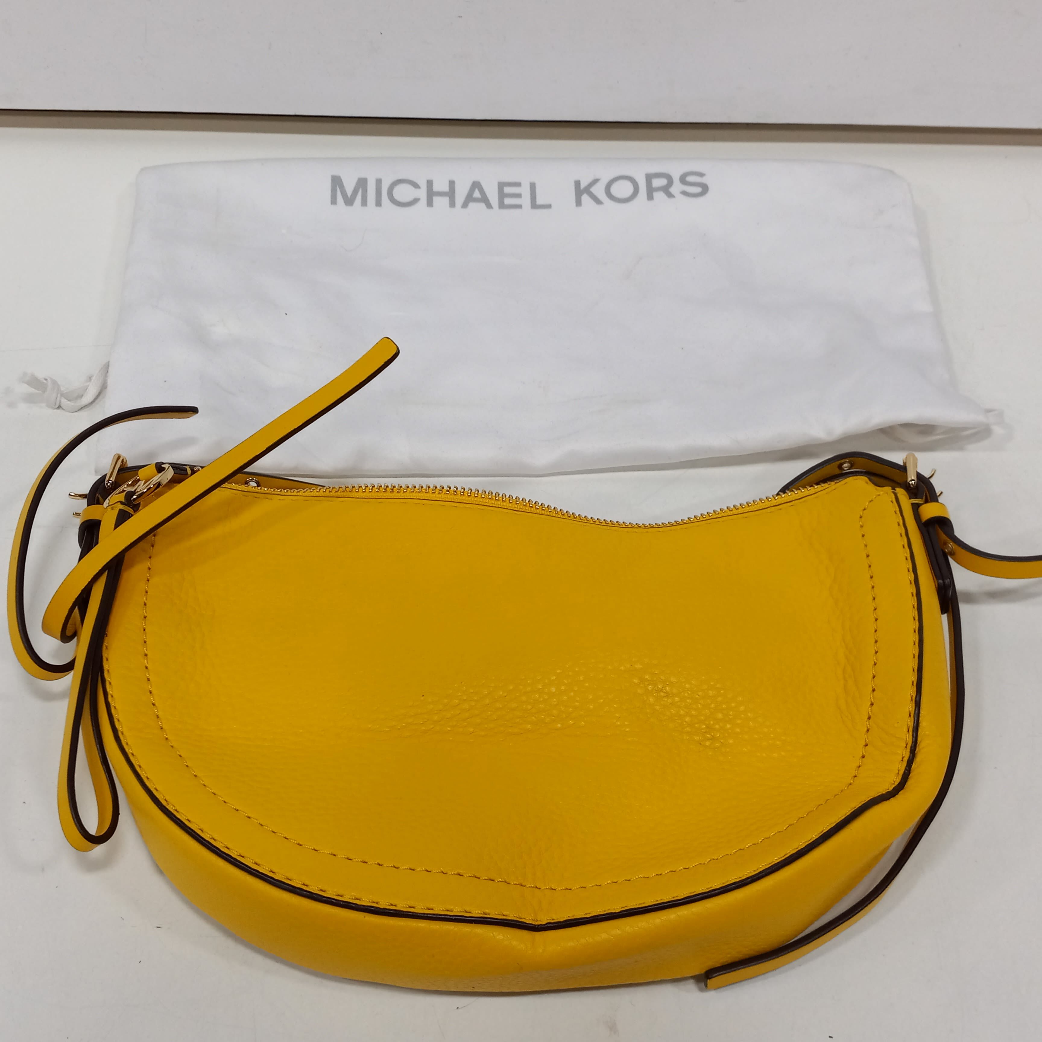 Michael Kors | Bags | Mk Michael Kors Hamilton Saffiano Leather Yellow  Studded Purse Lock Key | Poshmark