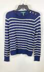 Ralph Lauren Blue Striped Knitted Sweatshirt - Size Small image number 1
