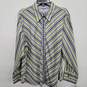 Yellow Blue Striped Long Sleeve Button-Up Shirt image number 1