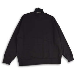 Womens Black Graphic Print Crew Neck Long Sleeve Pullover Sweatshirt Size L alternative image