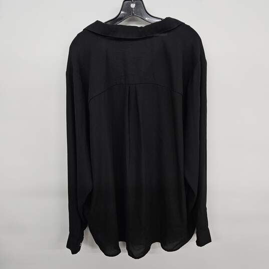 Black Long Sleeve Blouse image number 2