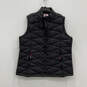 Womens Black Mock Neck Two Pockets Sleeveless Full-Zip Quilted Vest Size 2X image number 1