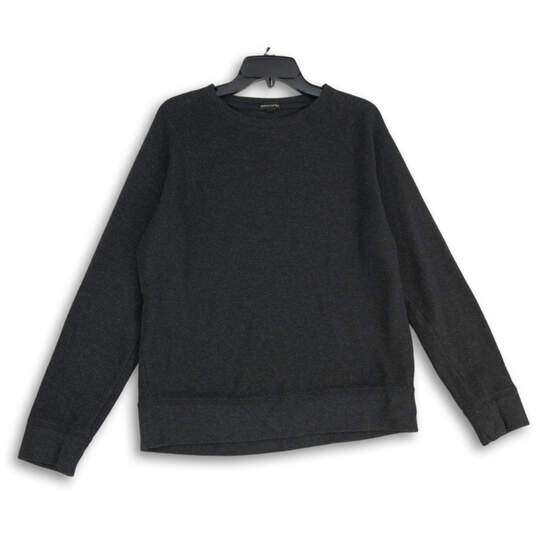 Womens Dark Gray Long Sleeve Crew Neck Pullover Sweatshirt Size Large image number 1