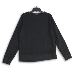 Womens Dark Gray Long Sleeve Crew Neck Pullover Sweatshirt Size Large