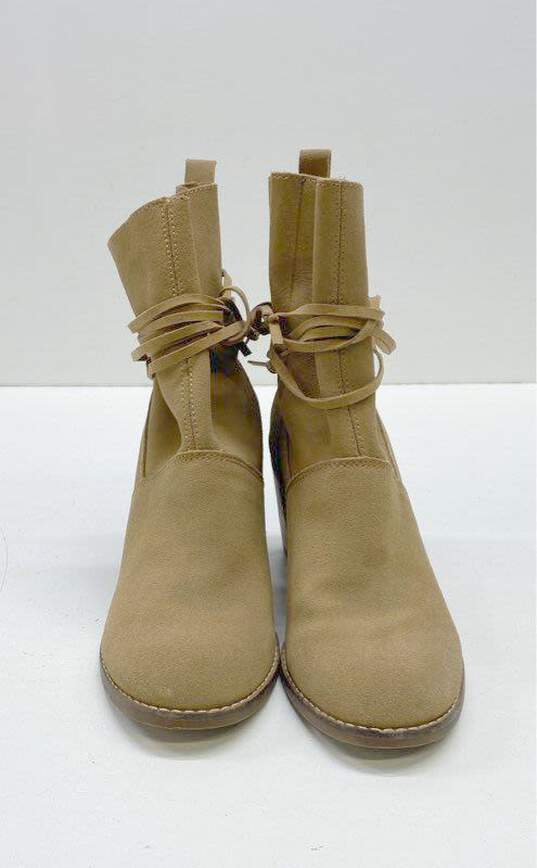 Toms Suede Mila Ankle Wrap Boots Beige 6 image number 3
