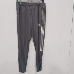 Adidas Gray And White Stiped Football/Soccer Pants Men's Size M NWT