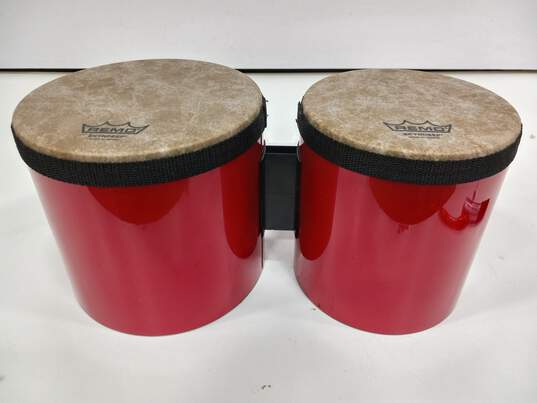 Pair of Remo Red Bongos image number 1