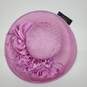 Elite Champagne Sunday Kentucky Derby Fascinator Hat In Pink w/Ruffles Feathers image number 5