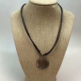 Designer Silpada Sterling Silver Multistrand Leather Cord Pendant Necklace