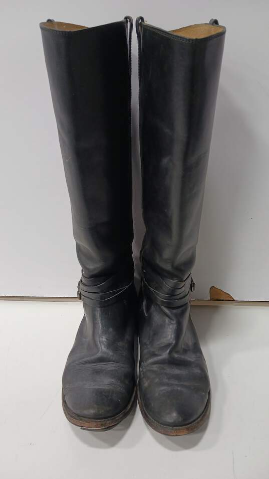 Women's Leather Frye Black Boots Size 11 image number 1