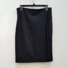 Womens Black Panel Marta Knee Length Straight & Pencil Skirt Size 10 alternative image