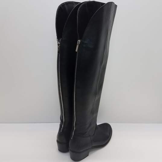 INC International Concepts Beverley Leather Boots Black 9.5 image number 4