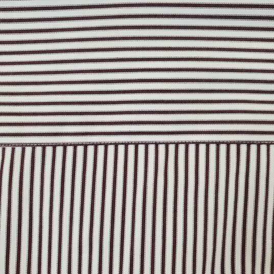 Michael Kors Men's Brown Striped Long Sleeve SZ 16 1/2 34-35 NWT image number 7