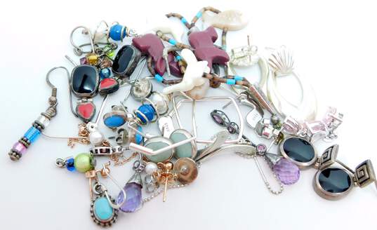 925 Sterling Silver Scrap & Stones Jewelry Lot  114.8g image number 2