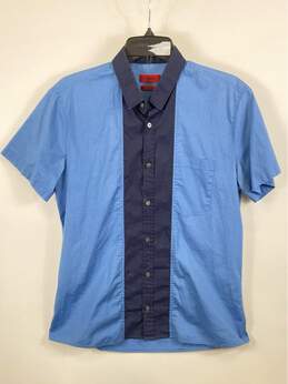 Hugo Boss Men Blue Button Up Shirt M