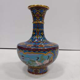 Blue Floral Asian Vase alternative image