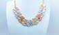 Romantic Vintage Sandor & Fashion Floral Earrings Statement Necklace & Accordion Bracelet 164.6g image number 2