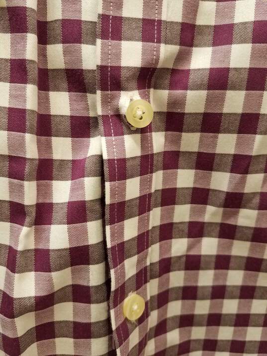 Michael Kors Purple White Check Shirt Size 20 tall image number 5