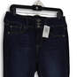 NWT Womens Blue Denim Button Fly Mid Rise Skinny Leg Jeans Size 10 image number 3